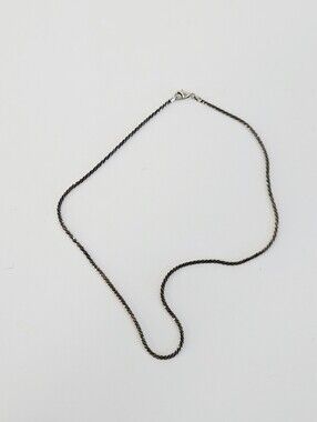Vintage Milor Italy Sterling Silver 925 Twisted Linked Rope Chain Necklace 18"
